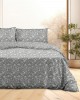 Sheet set Flannel 040 Gray Single with elastic (105x205 30)