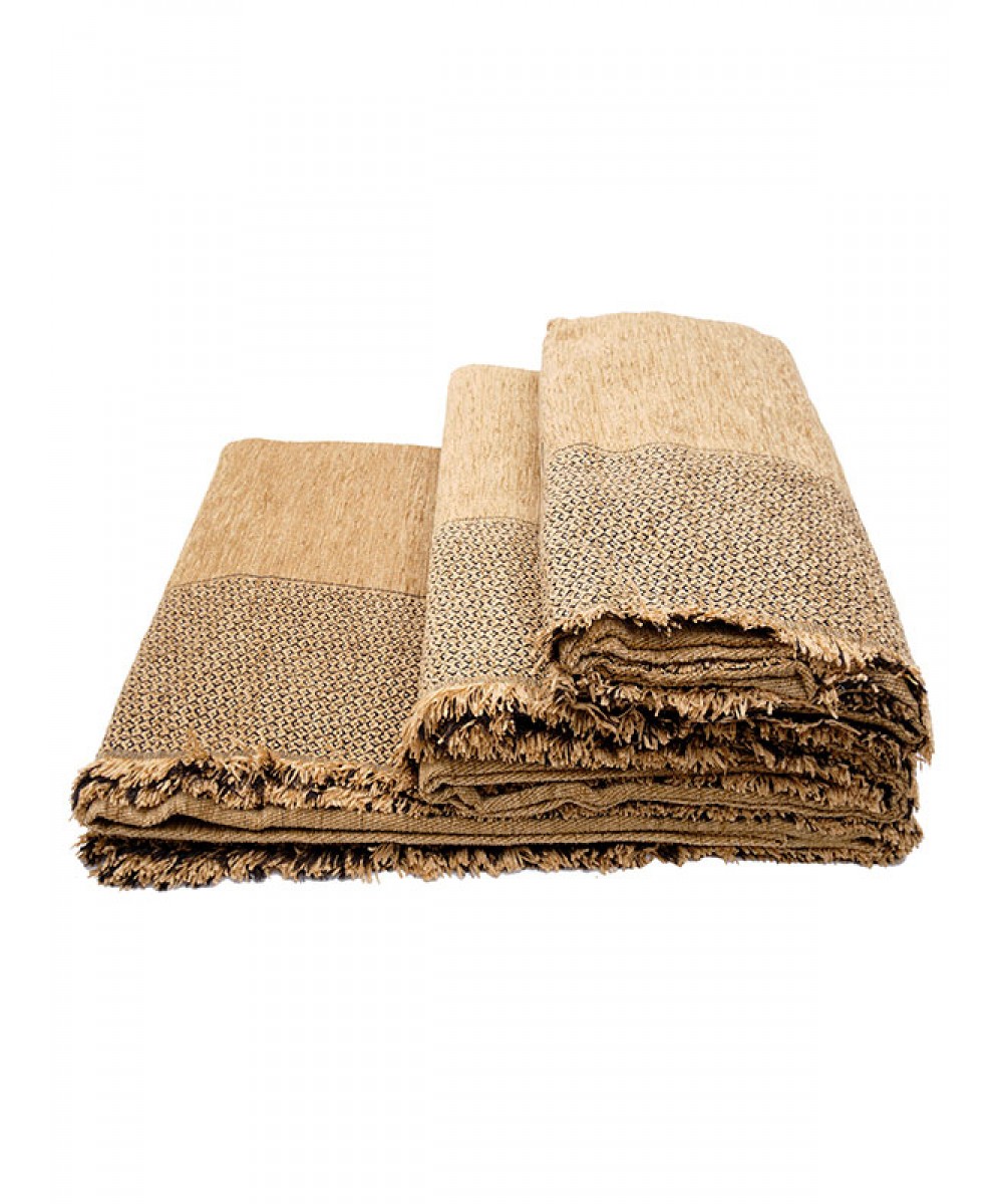 Chenille Throw Frame 4 Brown Set of 3 pieces (1th – 2th – 3th)