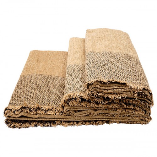 Chenille Throw Frame 4 Brown Set of 3 pieces (1th – 2th – 3th)