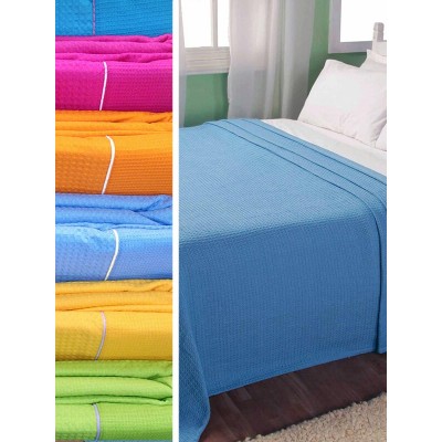 Κουβέρτα πικέ colors Turquoise
