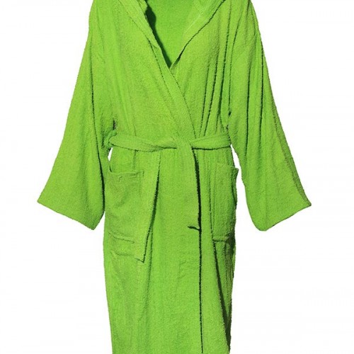 Green colored bathrobe