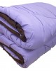 DOUBLE SIDED QUILT BROWN PURPLE MICRO 220X240 LINEAHOME