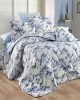 DOUBLE SIDED QUILT MARBLE BLUE COTTON 100% 220X240 LINEAHOME