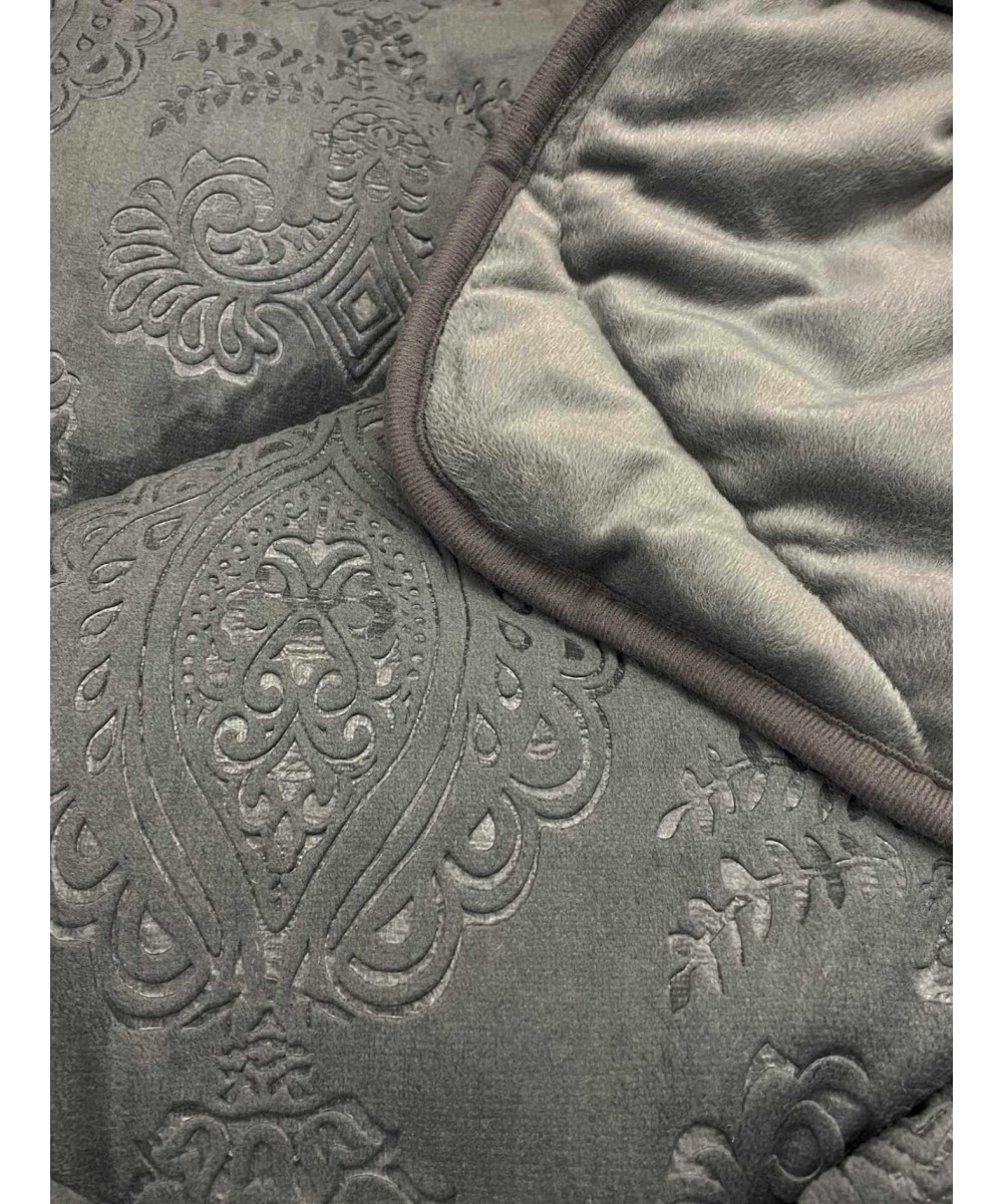 QUILT ROYAL EMBOSSED SINGLE GRAY 160X215 LINEAHOME