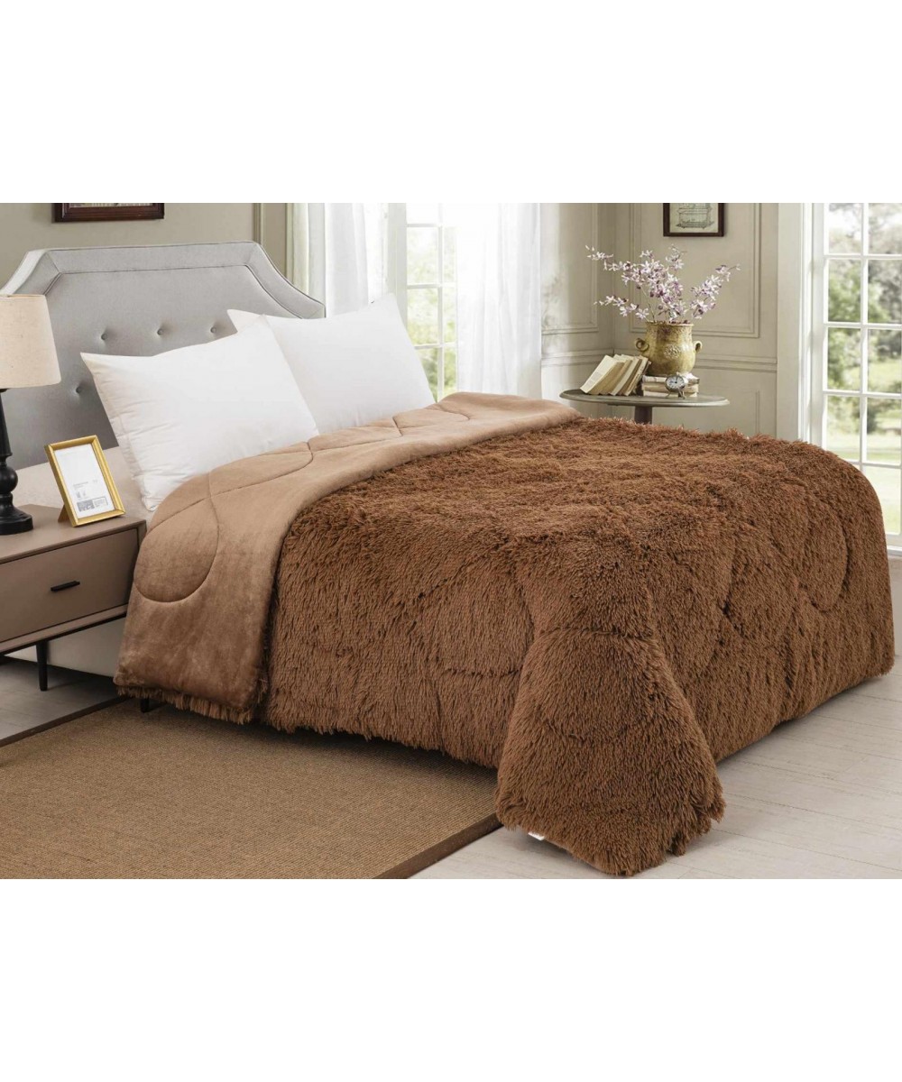 QUILT QUILT HAIRY MOCHA ONLY 160X210 LINEAHOME