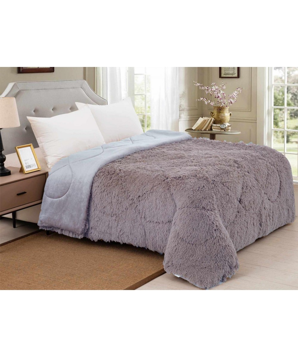 QUILT QUILT HAIRY GRAY ONLY 160X210 LINEAHOME