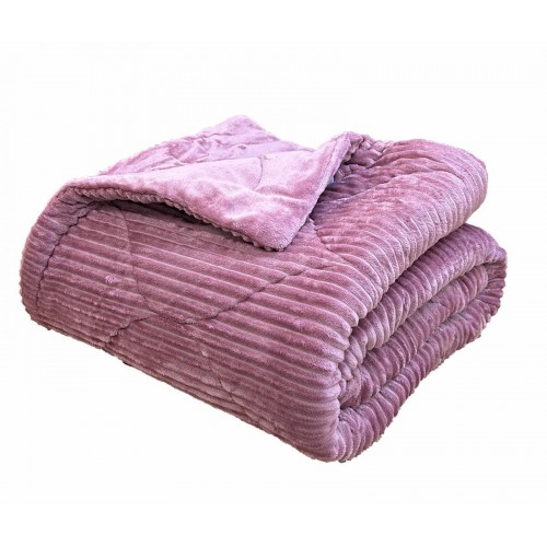 DUSTY PINK EMBOSSED COTTLE QUILT EXTRA DOUBLE 210X230 LINEAHOME