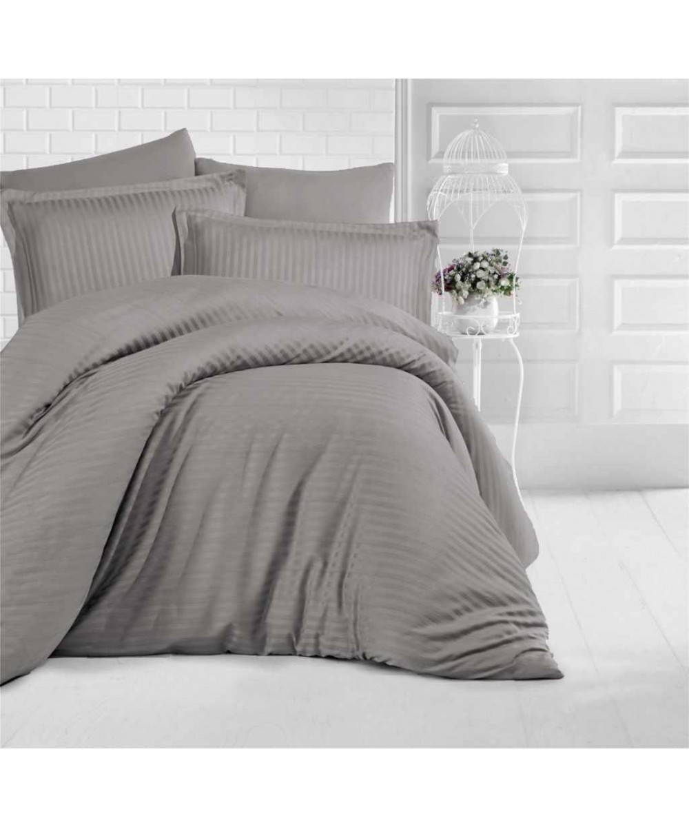 SHEET WITH RUBBER SOFT SATIN GRAY 180X200 25 LINEAHOME