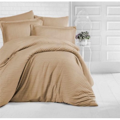 SHEET WITH RUBBER SOFT SATIN MOCHA 100X200 25 LINEAHOME