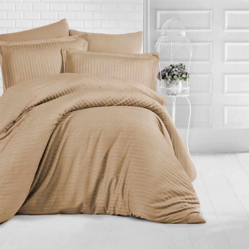 SHEET WITH RUBBER SOFT SATIN MOCHA 160X200 25 LINEAHOME