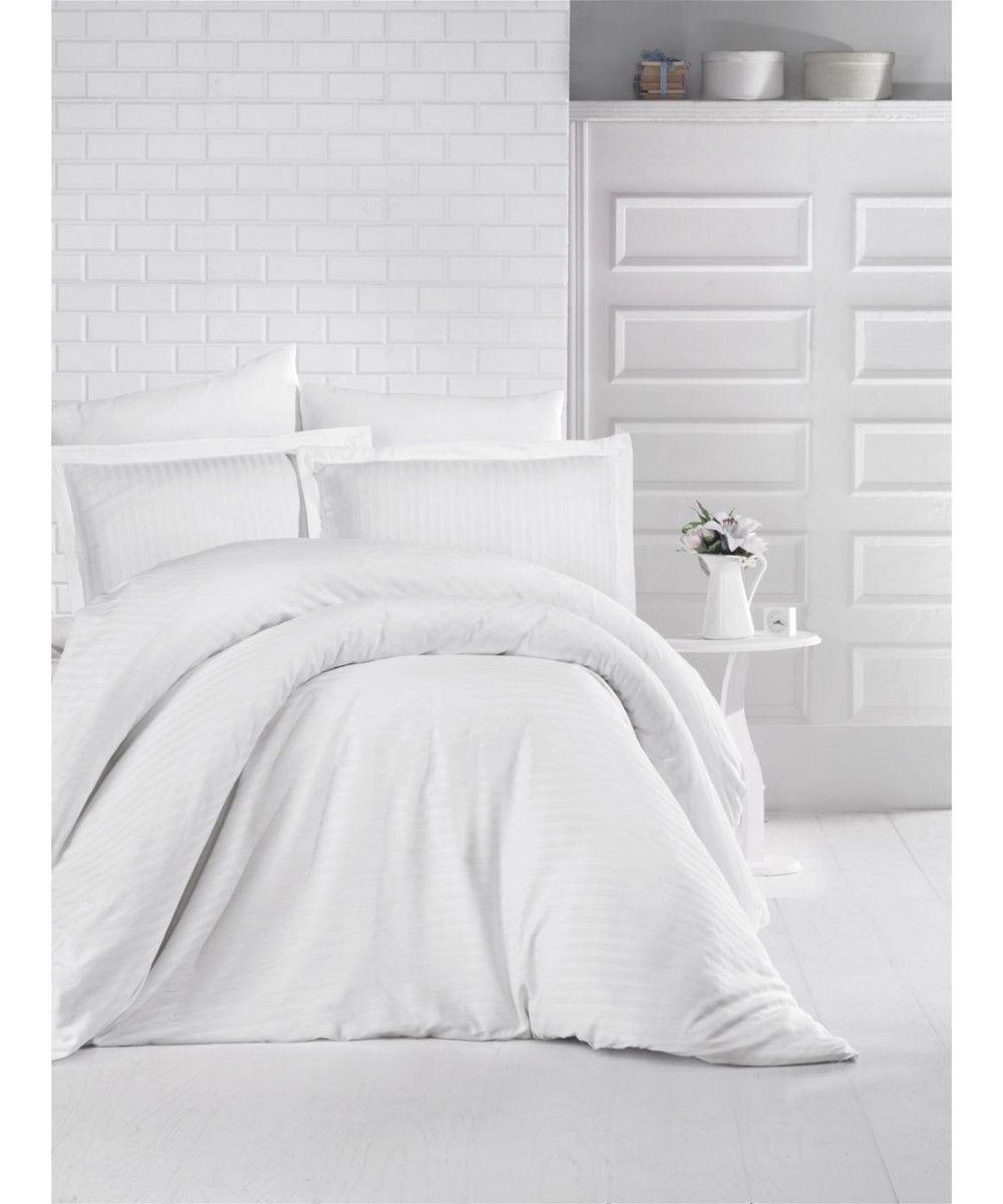 SHEET WITH RUBBER SOFT SATIN WHITE 160X200 25 LINEAHOME
