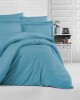 SHEET WITH RUBBER SOFT SATIN PETROL 160X200 25 LINEAHOME