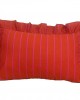 CUSHION WITH FRILL RED/FUCHS 48X68 100% COTTON LINEAHOME
