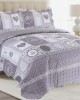 GRAY PRINTED COVER SET 7776 MICROFIBER ONLY 160X220 1 PILLOW 50X70 LINEAHOME