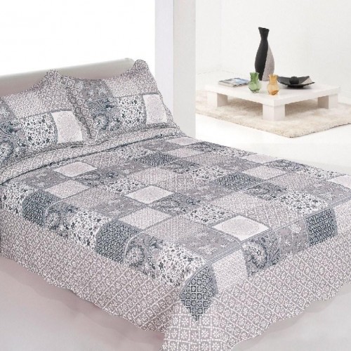 DOUBLE COVER SET GRAY 7055 MICROFIBER ONLY 160X220 1 PILLOW 50X70 LINEAHOME