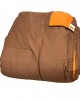 DOUBLE SIDE BLANKET MONO BROWN/ORANGE DOUBLE LINEAHOME