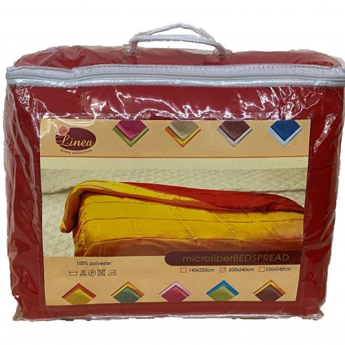 DOUBLE SIDE BLANKET MONO RED/YELLOW DOUBLE 200X240 LINEAHOME