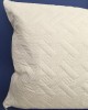 ULTRASONIC QUILT PILLOW PROTECTOR SMALL WHITE PAIR 50X70 LINEAHOME