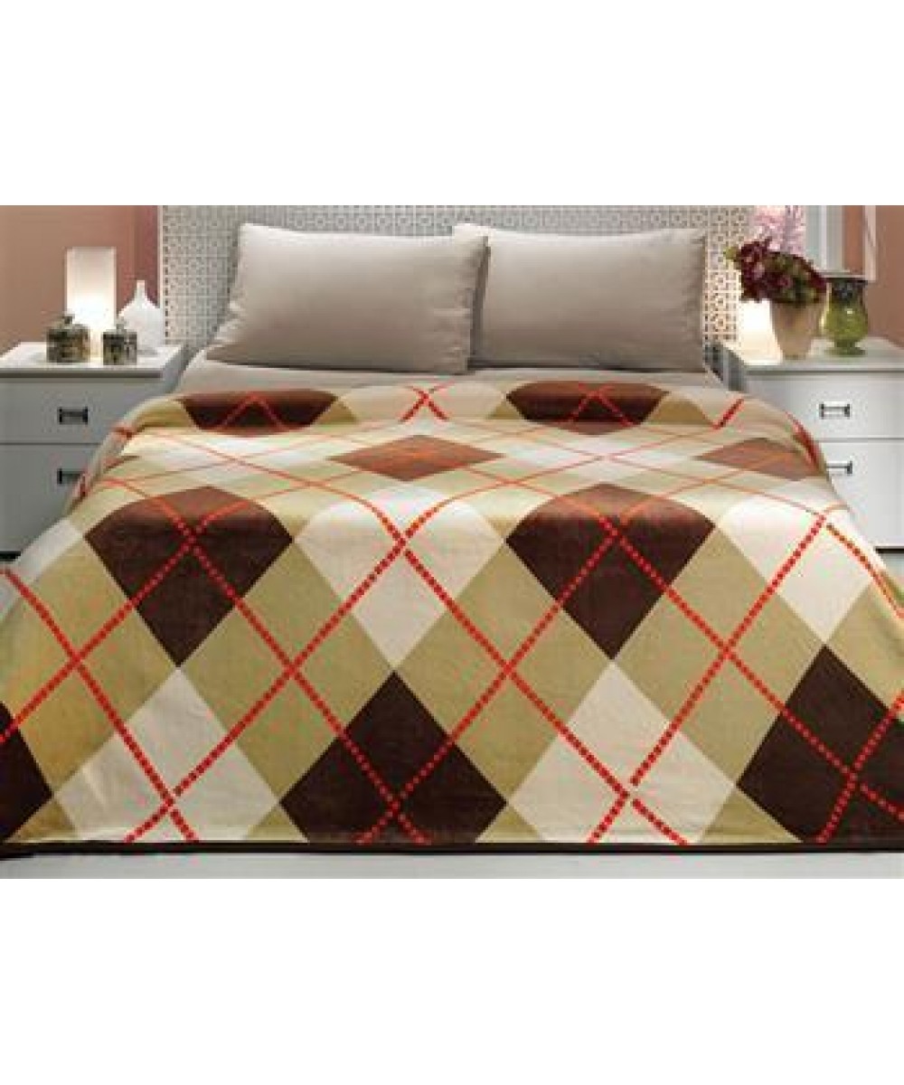 VELOUTE BLANKET N1068-1 BROWN DOUBLE 200X240 LINEAHOME