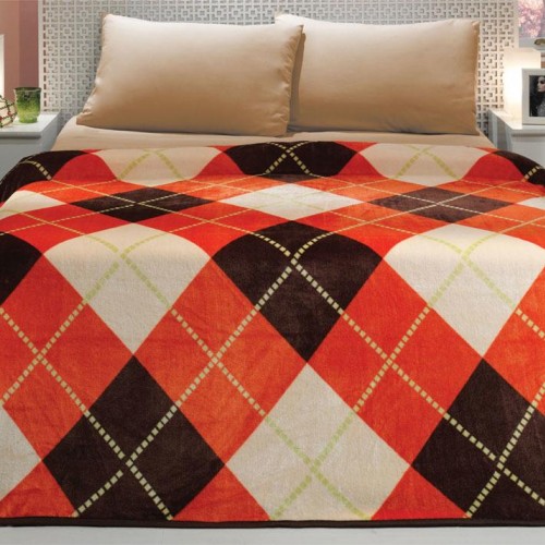 BLANKET VELOUTE 1068-2 TILE DOUBLE 200X240 LINEAHOME