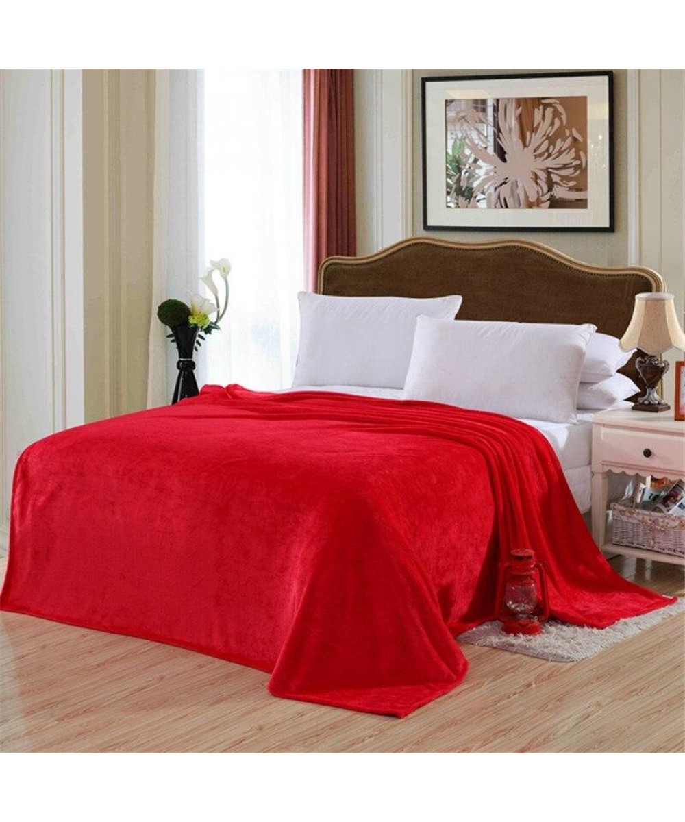 BLANKET VELOTE KOKKINH DOUBLE 200x240 LINEAHOME
