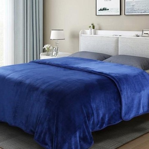 BLANKET VELOUTE BLUE 200X240 LINEAHOME