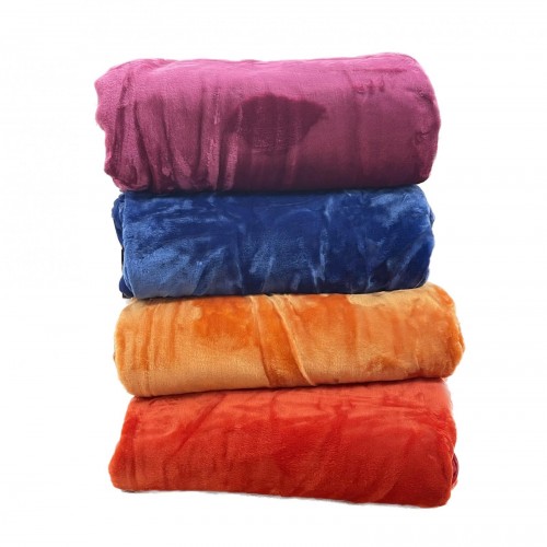 BLANKET VELOUTE ORANGE EXTRA DOUBLE 220X240 LINEAHOME