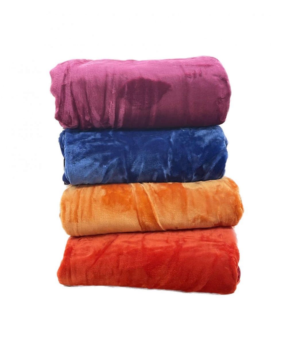 BLANKET VELOUTE RED ORANGE SUPER DOUBLE 220X240 LINEAHOME