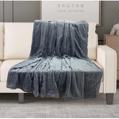 GRAY COTTLE SOFA BLANKET 200X220 LINEAHOME