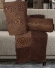 LINEAHOME 3PCS CHENILLE SHIELD SET WITH LUNE BROWN FASHION