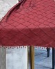 CHRISTMAS TAFFE RUNNER 50X170 BURGUNDY WITH CRYSTALS LINEAHOME