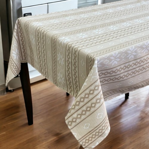 CROSS STITCH TABLECLOTH 140X140 LINEAHOME