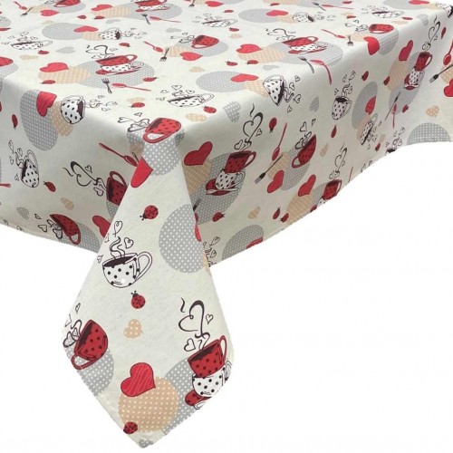 COFFEE LOVE TABLECLOTH 140X140 LINEAHOME
