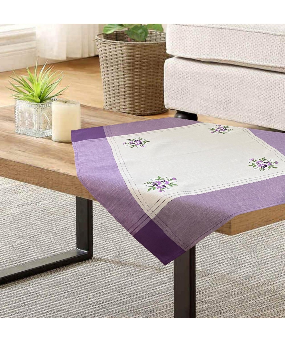 LINEN TABLECLOTH 140X140 WITH EMBROIDERY LEVANTA 15580-4 LINEAHOME