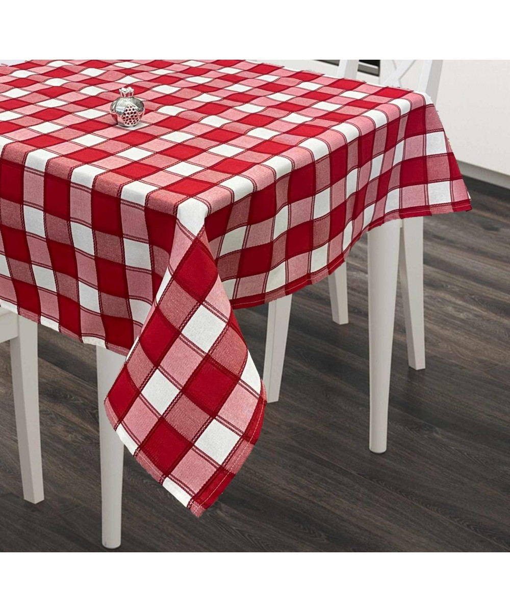 LINEN TABLECLOTH 160X220 RED TRIESTE LINEAHOME