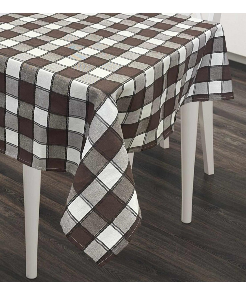LINEN TABLECLOTH 160X220 BROWN TRIESTE LINEAHOME