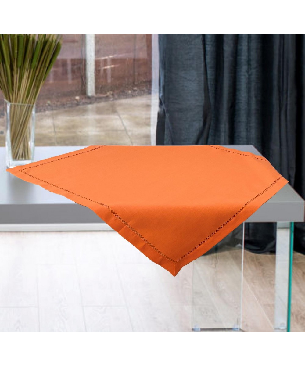 LINEN TABLECLOTH WITH AZURE HANDLE IVY 3688A ORANGE 140X180 LINEAHOME