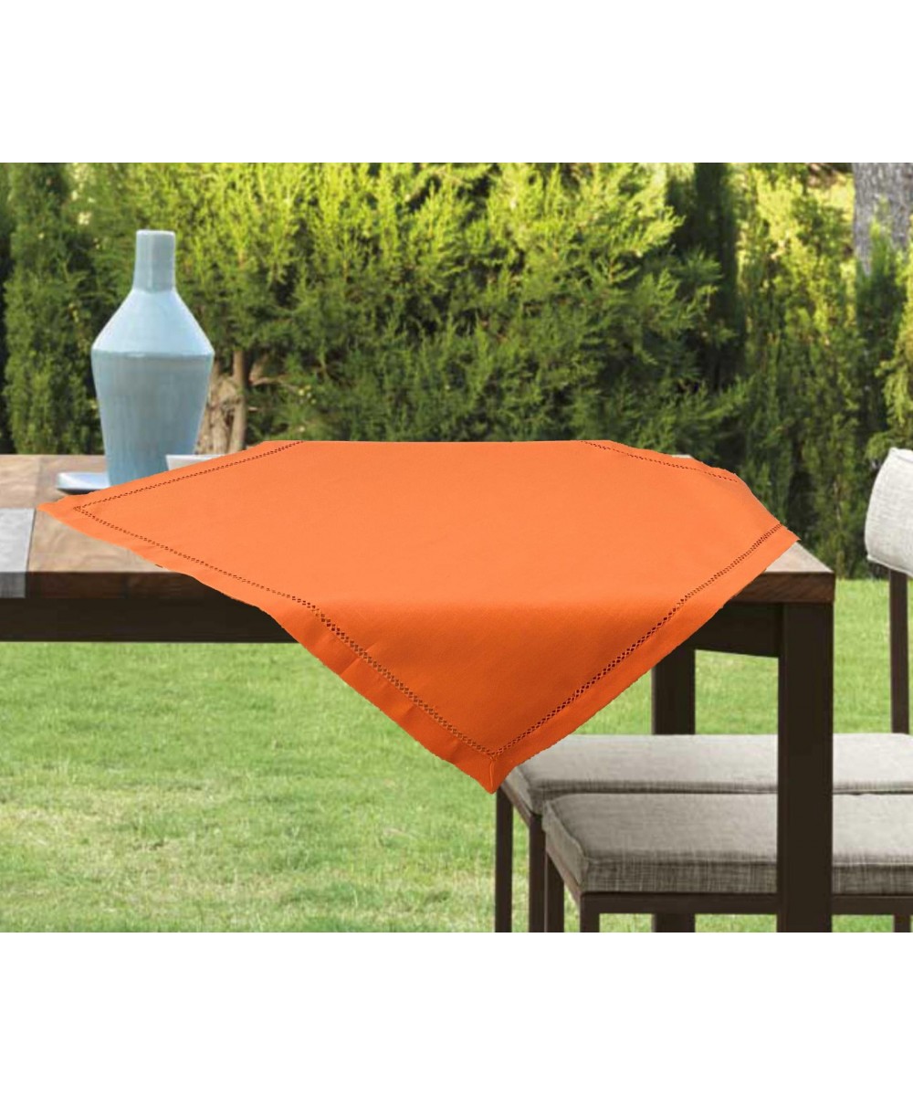 LINEN TABLECLOTH WITH AZURE HANDLE IVY 3688A ORANGE 140X180 LINEAHOME