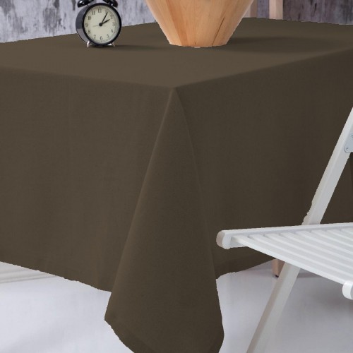 BROWN LINEN TABLECLOTH CODE.W3688 140X140 140x140 LINEAHOME