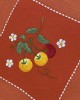 LINEN TABLECLOTH WITH CHERRY EMBROIDERY 13982-1 140X180 LINEAHOME