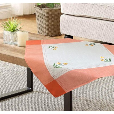 LINEN TABLECLOTH WITH TULIP EMBROIDERY 15580-6 140X180 LINEAHOME