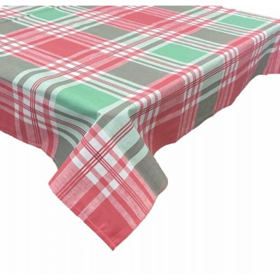 CHECK TABLECLOTH N297 PINK 140X140 LINEAHOME
