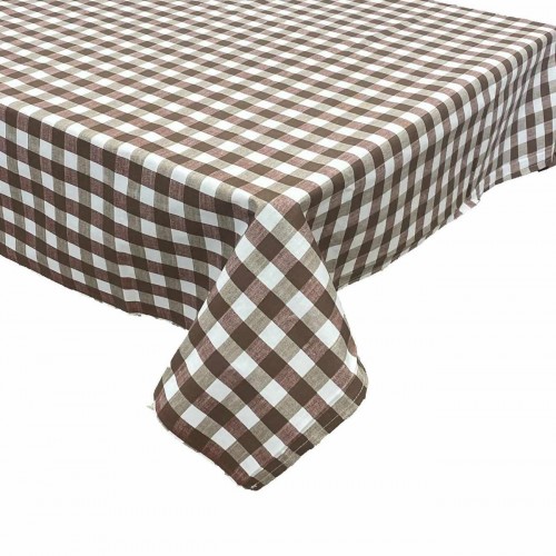 CHECK TABLECLOTH N5467 BROWN 140X180 LINEAHOME