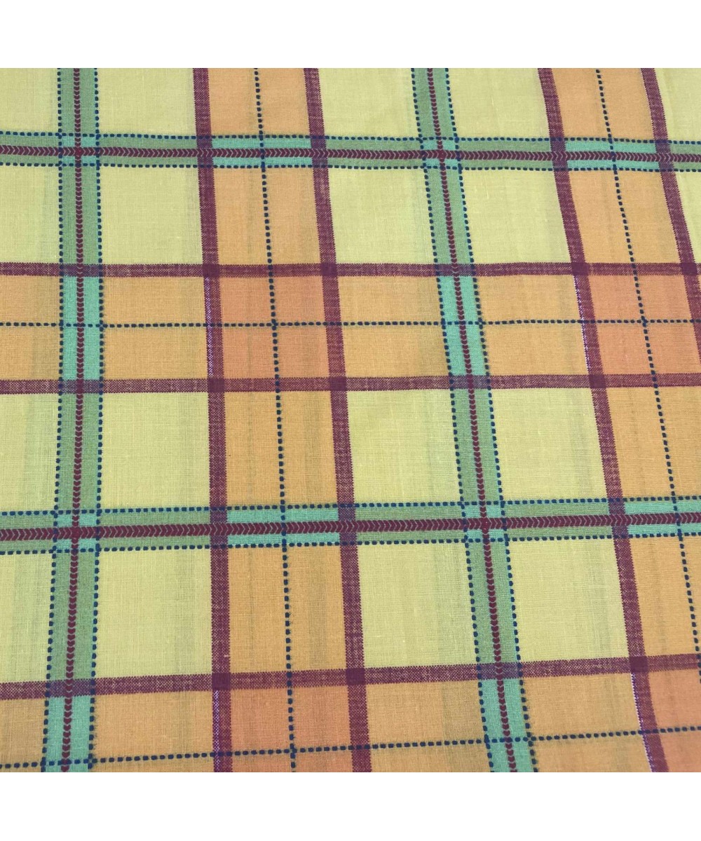 CHECK TABLECLOTH N5451 YELLOW 140X140 LINEAHOME