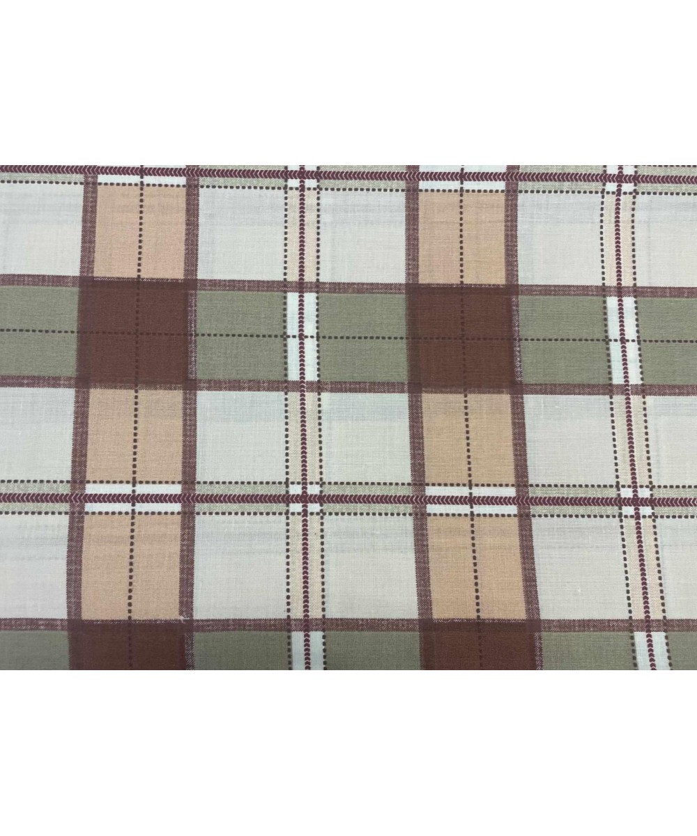 CHECK TABLECLOTH N5451 BROWN 140X180 LINEAHOME