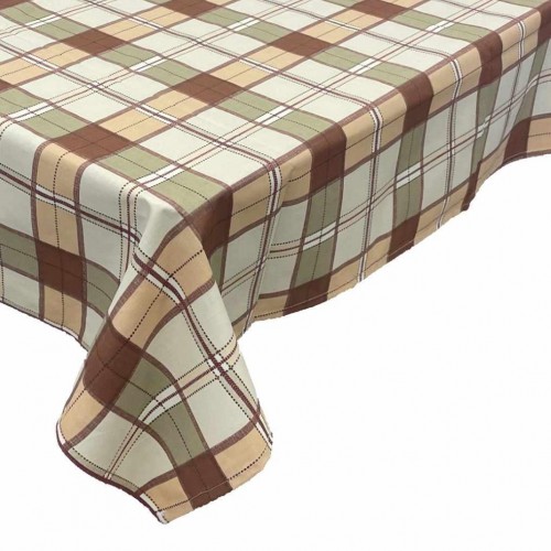 CHECK TABLECLOTH N5451 BROWN 140X180 LINEAHOME