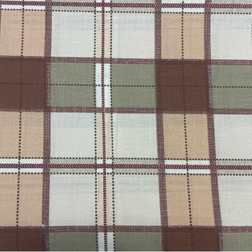CHECK TABLECLOTH N5451 BROWN 140X140 LINEAHOME