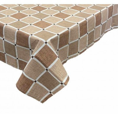 CHECK TABLECLOTH N1295 BROWN 140X220 LINEAHOME