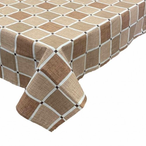 CHECK TABLECLOTH N1295 BROWN 140X220 LINEAHOME