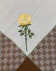 JACQUARD LINEN 85X85 WITH ROSE EMBROIDERY 5580 BROWN LINEAHOME